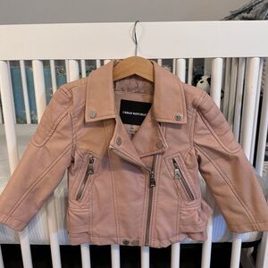 Toddler faux leather moto jacket